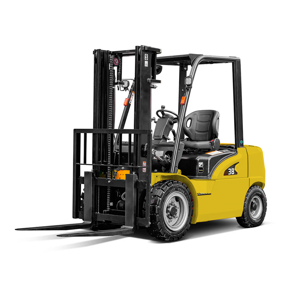 Carretilla diesel - CPCD25 - (1800mm*540mm, Japones Kubota V2607 Diesel, 3 Válvulas mástil triplex 5000mm, Asiento con suspensión estándar + Palancas hidráulicas)